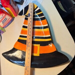 Boston Warehouse Extra Large Witch Hat Serving Platter Halloween Ceramic